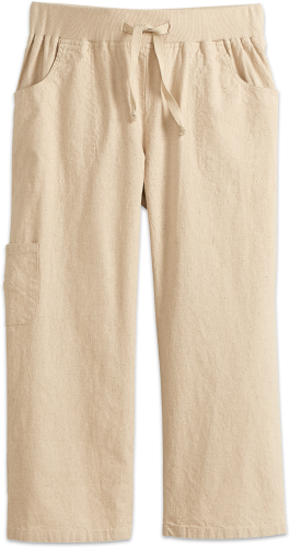 Pull-On Capri Pants | Cropped Cotton Trouse