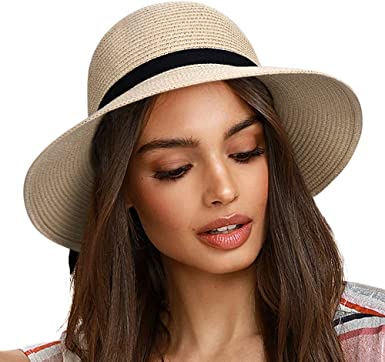 FURTALK Sun Hats for Women Brim Straw Hat Beach Hat UPF UV .
