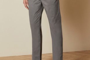 Slim fit chinos - Gray | Pants | Ted Bak