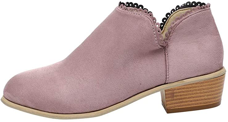 Amazon.com | vermers Women Fashion Round Toe Boots - Women Classic .