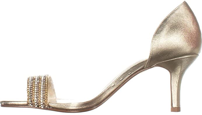 Amazon.com | Caparros Womens Fancy Open Toe Classic Pumps Platino .