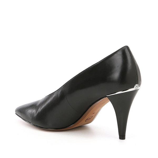 Shop Michael Kors Womens Lizzy Leather Pointed Toe Classic Pumps .