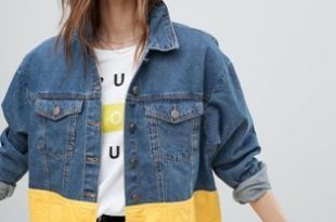 colorful jeans jacket – fashiondiys.com in 2020 | Denim jacket .