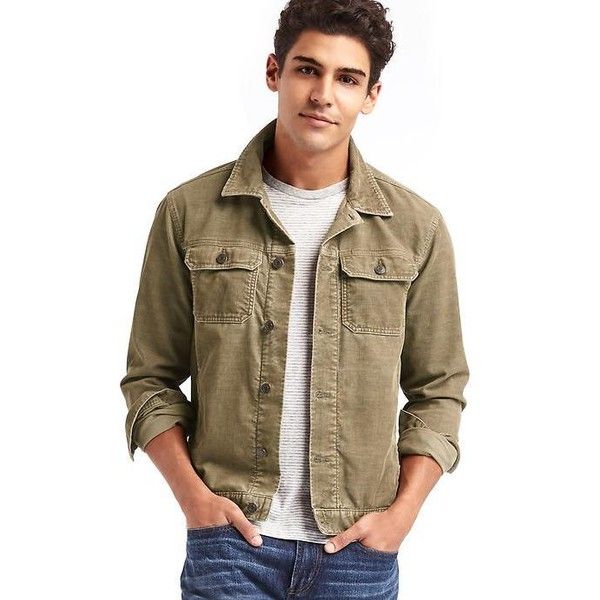 Gap Men Corduroy Jacket ($80) ❤ liked on Polyvore featuring men's .