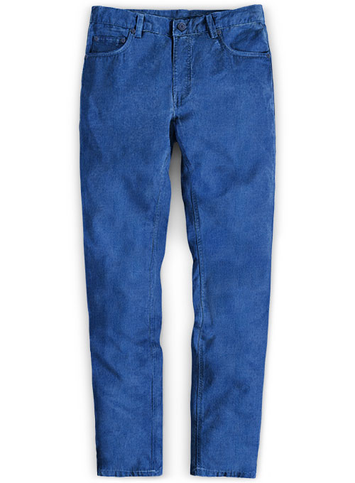 Turkish Blue Stretch Corduroy Jeans - 21 Wales : MakeYourOwnJeans .