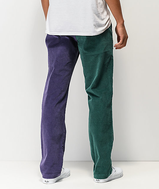 Odd Future Block Green & Purple Corduroy Pants | Zumi