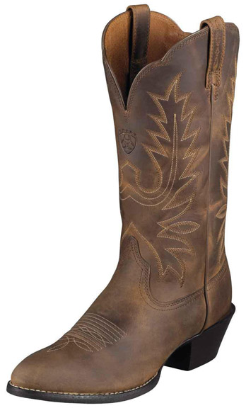 Ariat Women's Heritage Western R Toe Cowboy Boots - Distressed Bro