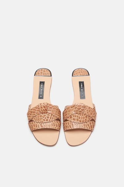 LEATHER CROSSOVER SANDALS | Womens sandals, Leather, Sanda