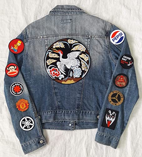 Amazon.com: Hand reworked vintage jean jacket with patches .