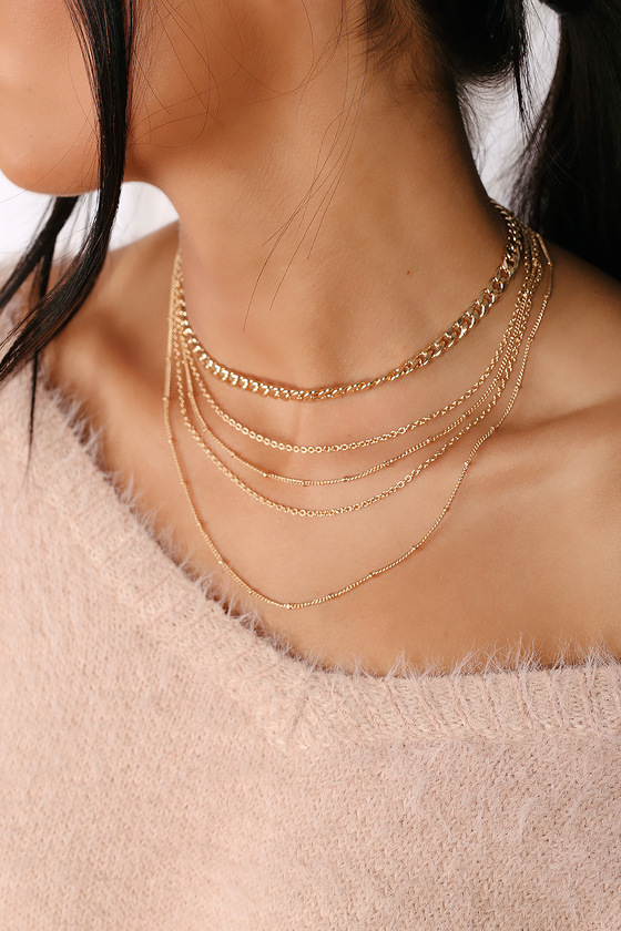 Cute Gold Necklace - Chain Necklace - Gold Layered Neckla