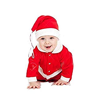 Buy Santa Claus Dress Costume for Boys Girls Kids (0-12 Months) by .