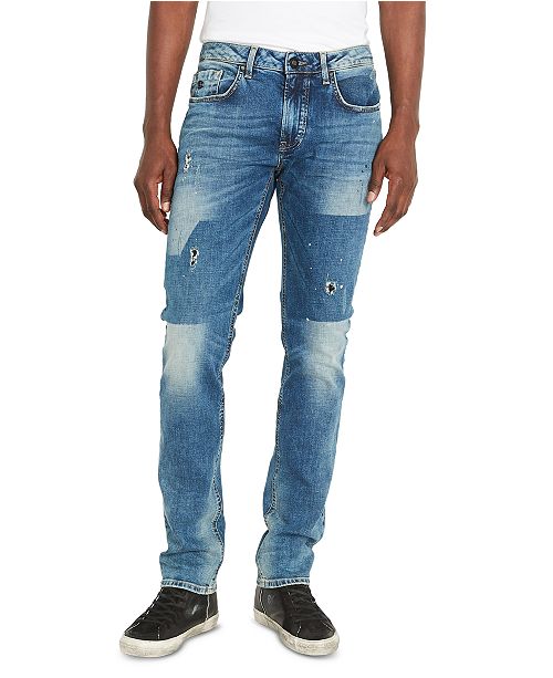 Buffalo David Bitton Men's Ash-X Slim-Fit Stretch Destroyed Jeans .