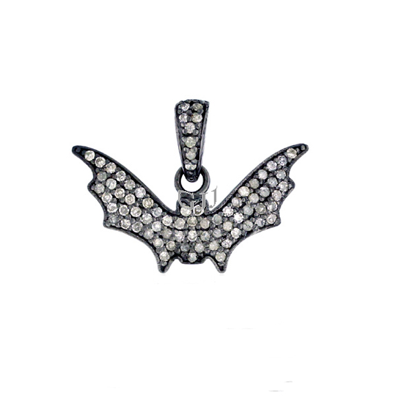 online retail/wholesale Diamond Pave Bat Desige Fashion Silver .
