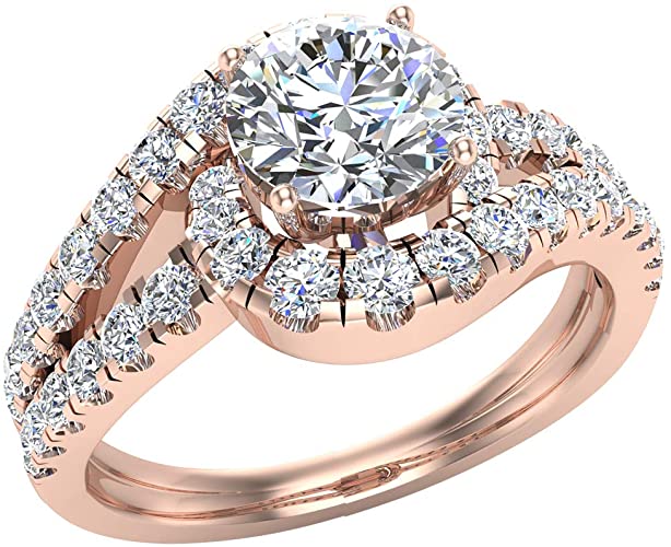 Amazon.com: Engagement Rings for women 14K Gold Diamond Rings .