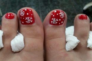 30 Best and Easy Christmas Toe Nail Designs - Christmas .