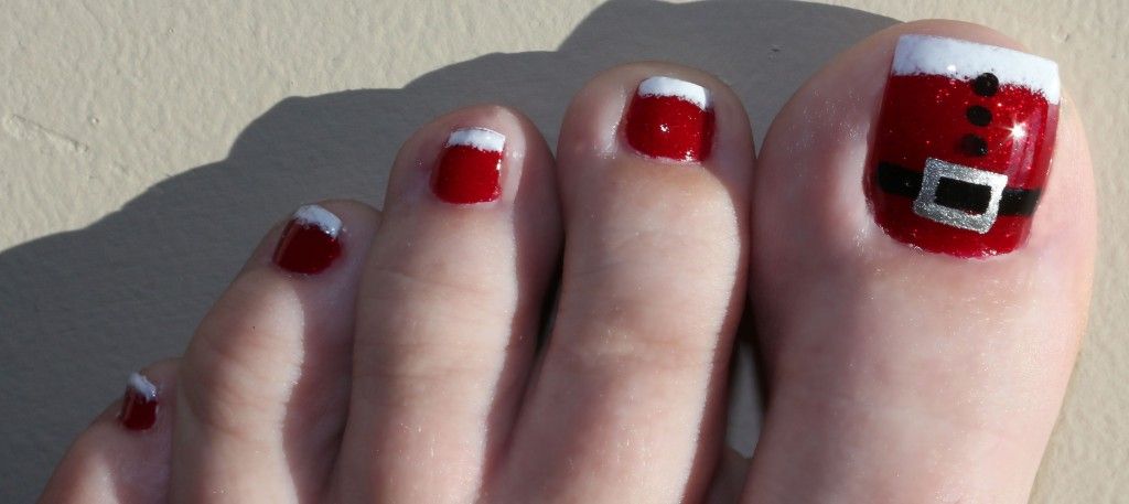 30 Best and Easy Christmas Toe Nail Designs - Christmas .