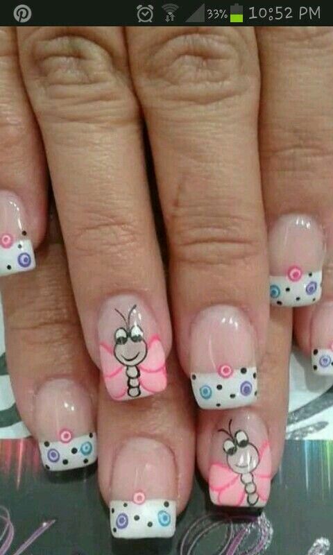 Bugs | Awesome Spring Nails Design for Short Nails | Easy Summer .