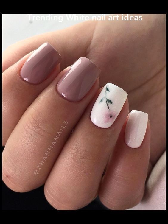 30+ Simple & Trending White Nail Design Ideas #nails | Short nail .