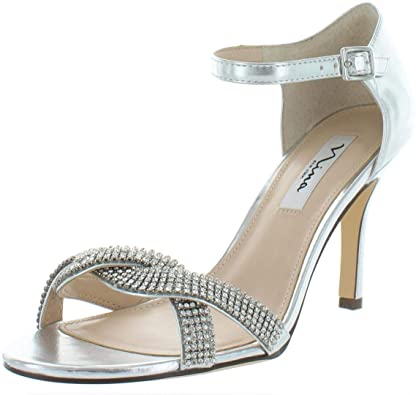 Amazon.com | NINA Womens Valency Leather Ankle Strap Evening .