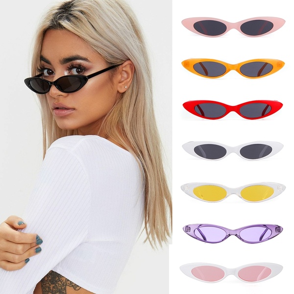 2018 Small Oval Sunglasses Women Cat Eye Brand Designer Vintage .