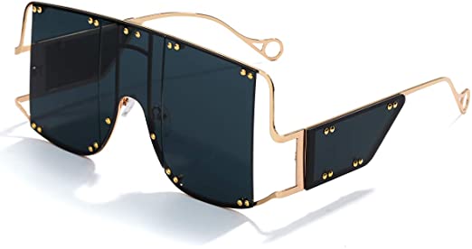 Amazon.com: GUVIVI Oversized Fashion Square Sunglasses Women New .