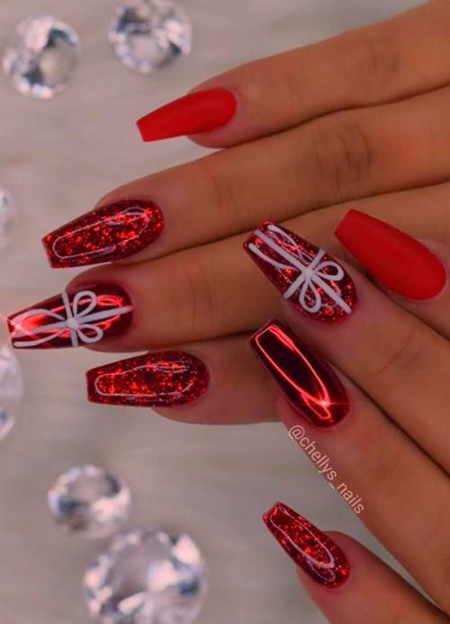 Christmas Nail Art Designs | Xmas nails, Cute christmas nails .