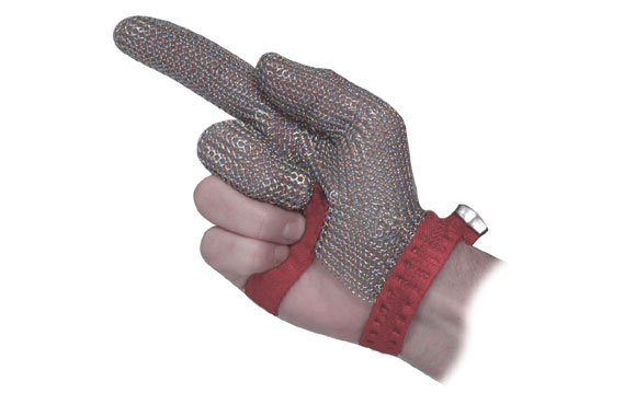 Mesh Metal Stainless Steel Safety Gloves 3 Finge