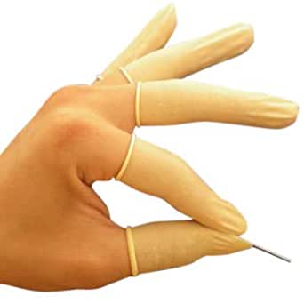 Generic Rubber Finger Gloves cot caps Glove Fingers Set of 12 .