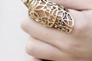 Articulated Armour Ring - bold & pretty, statement finger .