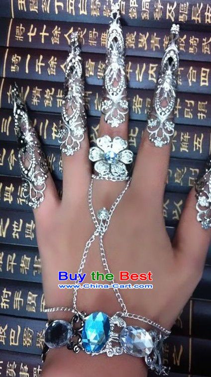 JP: Chinese Empress Hand and Finger Nails Guards | Hand jewelry .