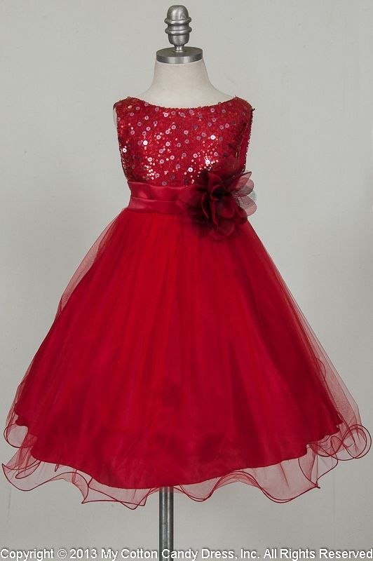 Red Flower Girl Dress | Red flower girl dresses, Flower girl .