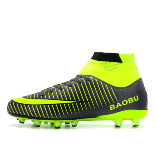 Leoci Hot Sale Mens Big Size Soccer Cleats High Ankle Football .