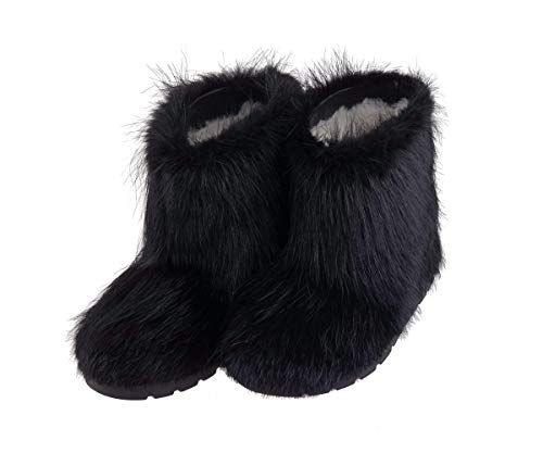 Amazon.com: Black Fur Boots for Women, Mukluk Boots, Yeti Boots .