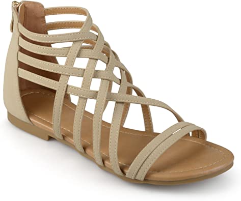 Amazon.com | Journee Collection Womens Flat Gladiator Sandals | Fla