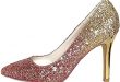 Amazon.com | Creativesugar Gradient Color High Heels, 3D Glitter .