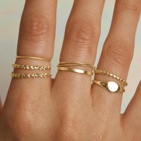 Gold Ring Basics - Stacking Rings – STONE AND STRA