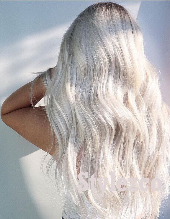 Pure White Hair Color Ideas & Styles for 2019 | White hair color .