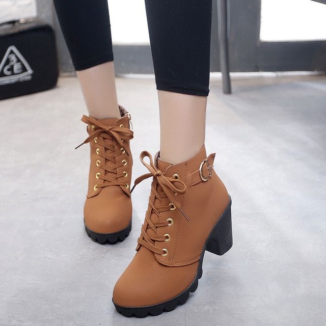 Half boots women 2019 new elegant square heel shoes woman | Women .