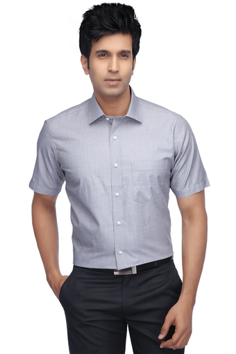 Buy VAN HEUSEN Mens Half Sleeves Slim FIt Formal Solid Shirt .