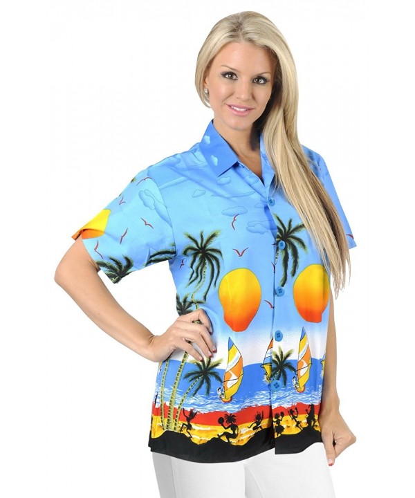 Women Hawaiian Shirt Beach Blouses Tank Top Aloha Casual Holiday .