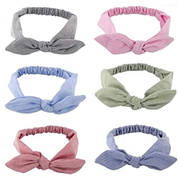 Amazon.com : Yeshan Women and Girls Elastic Rabbit Bow Headbands .