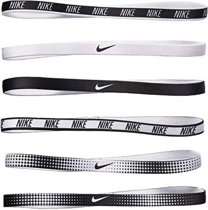 Amazon.com: Nike Women's Printed Headbands Assorted 6PK White .