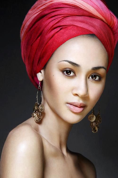 Women Wearing Headscarves Images | Rosto, Cabelo e maquiagem .