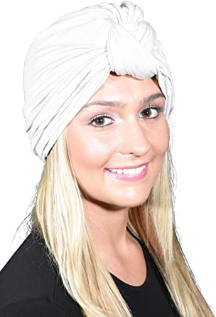 Landana Headscarves Beige Turbans for Women with Twist/Knot Front .