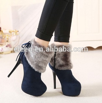 Winter Fur Sexy High Heel Ankle Boots For Women - Buy High Heel .