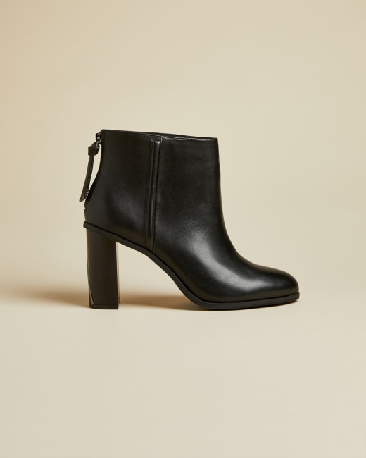 Leather block heel ankle boots - Black | Womens Bestsellers | Ted .