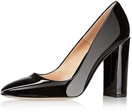 Amazon.com | Fericzot Pumps Women Sexy Patent Leather Pointed Toe .