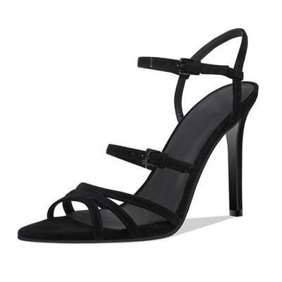 Heel Sandals for Women, Cross Lacing High-heeled Shoes with .