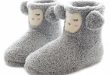 Women Slipper Boots Cozy Plush Animal Indoor Slippers Soft Sole .