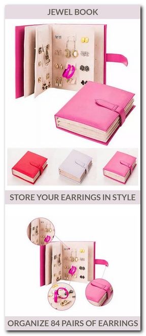 How To Organize Jewelry For Travel | Earring storage, Book .